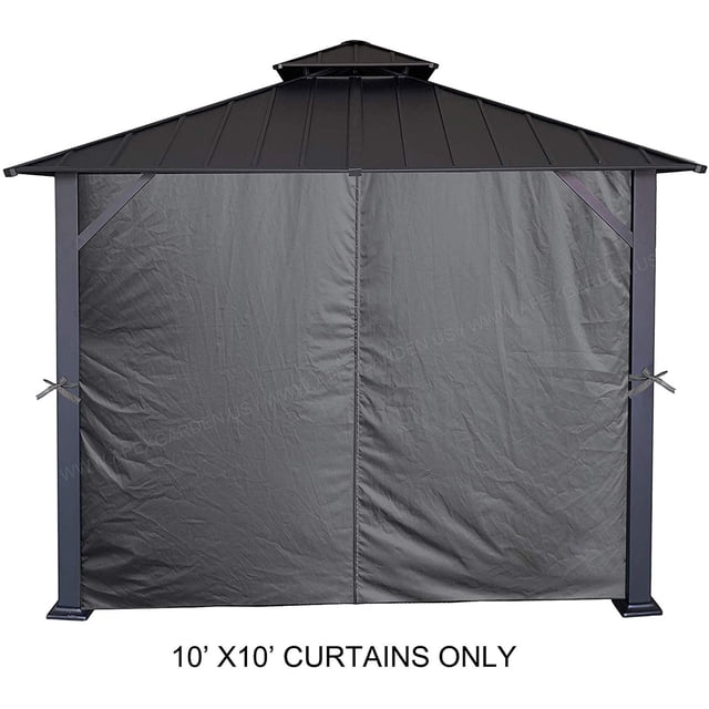 APEX GARDEN Ensemble de Rideaux d'Intimité pour Pavillon 10 Pieds x 10 Pieds