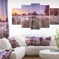 thumbnail image 1 of Frosty Fall Trees with Red Leaves - Landscape Print Wall Artwork, 1 of 3