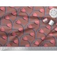 thumbnail image 2 of Soimoi Viscose Chiffon Fabric Leaves & Tulip Floral Decor Fabric Printed Yard 42 Inch Wide, 2 of 3