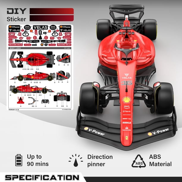 Ferrari F1-75 RC Car 1:18 Scale Remote Control Race Car with 2.4