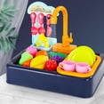thumbnail image 3 of Kids Kitchen Playset Creative Electric Dishwasher Pretend Play Toy Kitchen Toy, 3 of 10