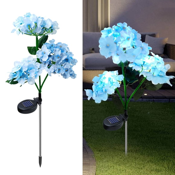 Nouvelle Lanterne Solaire Hortensia Macrophylla Fleur Simulée Maison Jardin Lanterne de Jardin