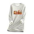 thumbnail image 2 of Chemises pour Femmes, Col Rond, Poche, Épaissies, en Peluche, Chaudes, Manches Longues, en Liquidation, 2 of 5