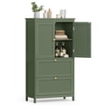 thumbnail image 1 of Armoire de Rangement au Sol, Unité de Rangement, Armoire Autoportante avec 2 Tiroirs et 2 Portes, Tablette Ajustable, 11,8 x 23,6 x 43,3 Pouces, Vert Forêt, 1 of 7