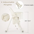 thumbnail image 4 of Babyjoy Chaise Haute pour Bébé 4-en-1 Pliable, Hauteur Réglable, Chaise d'Alimentation avec Roues, Beige, 4 of 7