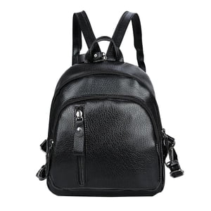 yulier Small Leather Backpack for Women Fashion Backpack Handbag Girls Mini Backpack Purse Ladies Shoulder Bag Travel Bag Cute School Bookbag Black