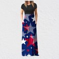 thumbnail image 2 of QIPOPIQ Robes pour Femmes avec Poches Manches Courtes Tendance Imprimé Fête de l'Indépendance Robe d'Été Vacances Longue Robe Offres 2023, 2 of 7