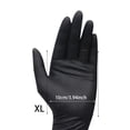 thumbnail image 3 of Gloves | Basic Nitrile Exam Gloves 55 Heavy Duty Powder-Free Disposable Black 100 Pcs for General Use and Environments, 3 of 8