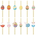 thumbnail image 4 of Yhmxh Easter Décorations 24 Pcs Easter Pailles Papier Pailles Réutilisables Easter Pailles Anneau Coloré Pailles Enfants Easter Fournitures de Fête Cadeau Easter Déco Easter Cadeaux, 4 of 6