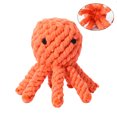 thumbnail image 3 of SHISUYAN Funny Bite Toy Dog Cotton Rope Octopus Teeth Grinding Toy Creative Cat Dog Playing Toy (Orange), 3 of 9