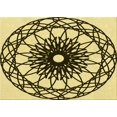 thumbnail image 1 of Ahgly Company Machine Washable Indoor Rectangle Transitional Mustard Yellow Area Rugs, 3' x 5', 1 of 7