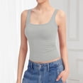 thumbnail image 2 of Débardeur à Encolure Carrée pour Femme Sans Manches à Double Doublure Hauts Basiques Collection Sharp, 2 of 4