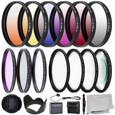 Ultimaxx’s 67mm Professional Gradual Color Filter Set, UV CPL ND4 Lens Filter and Close-Up Macro Accessory Kit for Lenses with a 67mm Filter Size