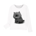thumbnail image 4 of RXIRUCGD Chemises à Manches Longues pour Filles, Col Rond Mignon, Blouses Décontractées Élégantes (Blanc, Taille : 7 Ans), 4 of 5