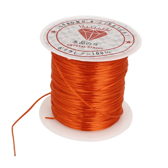 Unique Bargains 1mm Burnt Orange Elastic Stretch Beading String Thread Cord Wire for Jewelry Making