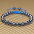 thumbnail image 2 of Bracelet Ajustable Unisexe en Perles Rondes de 6 mm en Quartz Clair Bleu Aqua Naturel, 2 of 3