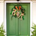 thumbnail image 3 of 18inch Easter Rabbit Wreath with Eggs Carrot flower wreath front door Window for Front Door Ornament, 3 of 9