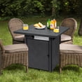 thumbnail image 4 of Patiojoy 28" Gas Fire Pit Table, 50,000 BTU Auto-Ignition Propane Fire Pit Table, Outdoor Fire Table with Lid Suitable Black, 4 of 10