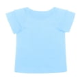 thumbnail image 2 of Kcodviy T-Shirts pour Filles T-Shirts Raglan Ondulés pour Filles Manches Été Col Rond T-Shirts 5T pour Filles Hauts à Manches Courtes Décontractés T-Shirt Fillette 2T T-Shirt Uni T-Shirts pour Filles, 2 of 8
