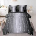 thumbnail image 1 of YST Aesthetic Gradient 7-Piece Bedding Set, Black and Grey Ombre Queen Size Comforter Set, 1 of 4