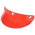 thumbnail image 2 of jinwen 3-Snap Helmet Visor Peak Open Face Protector 15cmx5cm Transparent Red, 2 of 9