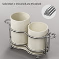 thumbnail image 4 of Fridja Home Essentials Kitchen Countertop Tool Stand Knife and Spoon Drying Rack Hygienic Kitchen Tool Caddy Stainless Steel Cutlery organizer, 4 of 6
