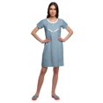 thumbnail image 2 of Moomaya Chemise de Nuit à Manches Courtes Imprimée pour Femmes, Col Rond, en Coton, Vêtement de Nuit, 2 of 5