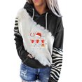 thumbnail image 4 of EGNMCR Chandail de Noël pour Femme, Mode Décontractée, Blouse Imprimée à Manches Longues, Chandail à Capuche, Hauts, Chandail, Chandails à Capuchon pour Femmes, 4 of 5