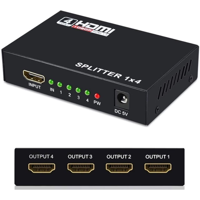 SANOXY Répartiteur 4x1 HDMI 1 Entrée 4 Sorties