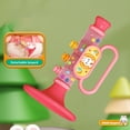 thumbnail image 4 of SIYTUAU Pink Children Blow Toy Set Cute Trumpet Mini Harmonica Musical Instrument Plastic Blow Instrument For Kids Music Toy Gift Set Pink Musical Toy For Kids Pink, 4 of 7