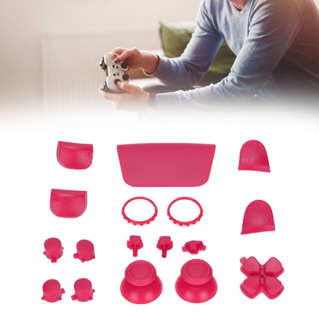 Boutons de Manette de Jeu, Boutons de Remplacement L2 R2 Ensemble Complet de Boutons Kit de Réparation de Bouton de Remplacement pour Manette de Jeu PS5