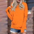 thumbnail image 2 of Timegard Womens Hoodies Plus Size Long Sleeve Thumb Hole Pullover Fall Casual Solid Color Comfy Tops, 2 of 5