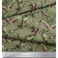 thumbnail image 2 of Soimoi Poly Georgette Tissu Feuilles & Texture Tissu Imprimé par la Cour 52 Pouces de Large, 2 of 2