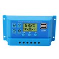 thumbnail image 2 of Solar  Controller PWM LCD Display Parameter Adjustable 2 USB Solar  Regulator Blue 12V 24V   for   Various  Types of  Batteries, 2 of 8