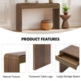 thumbnail image 2 of Walnut Console Table - Entryway Sofa Table with Drawer - Modern Accent Table, 2 of 8