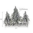 thumbnail image 3 of Triple Pine Tree On Wood Base (Snow Covered), 3 of 3