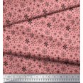 thumbnail image 2 of Soimoi Poly Georgette Fabric Snowflake Artistic Decor Fabric Printed Yard 42 Inch Wide, 2 of 3