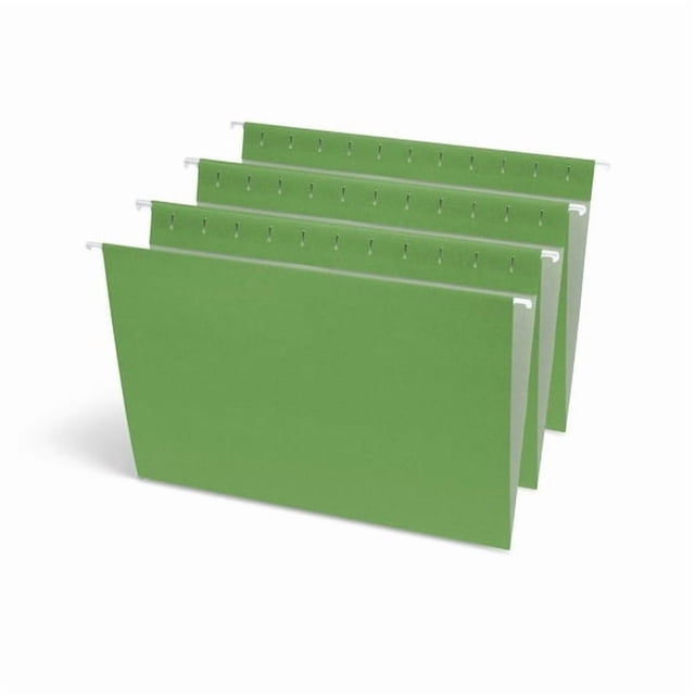 Continental Letter Size Hanging Folders. Green Colour, 6 Count