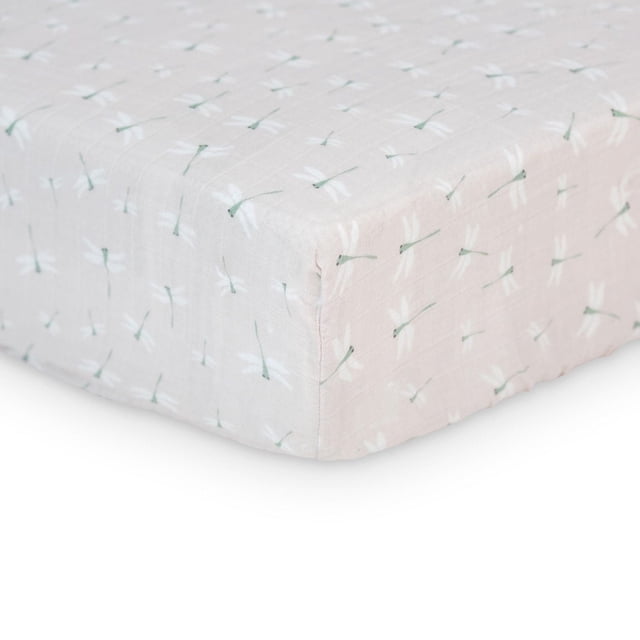 Lulujo - Baby, Infant - Boho Collection - Cotton Muslin Crib Sheet - Breathable, Lightweight