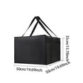 thumbnail image 2 of Sac Isotherme pour Livraison de Nourriture, Sac Isotherme Réutilisable, Sac Isotherme Pliable Spacieux 19,7x19,7x14 Pouces avec Fermeture Éclair, Pochette d'Épicerie Réutilisable pour Magasinage, Pique-Niques, Plats à Emporter, Restaurants, 2 of 8