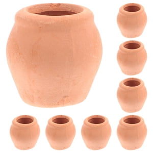 8pcs Mini Clay Planter Pots Small Ceramic Succulents Planter Pots Mini Ceramic Plant Pot 优化后标题：8pcs Mini Clay and Ceramic Planter Pots for Succulents