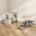 thumbnail image 3 of PawHut 80L Stainless Steel Cat Litter Box, XL Kitty Litter Box, Light Grey, 3 of 10