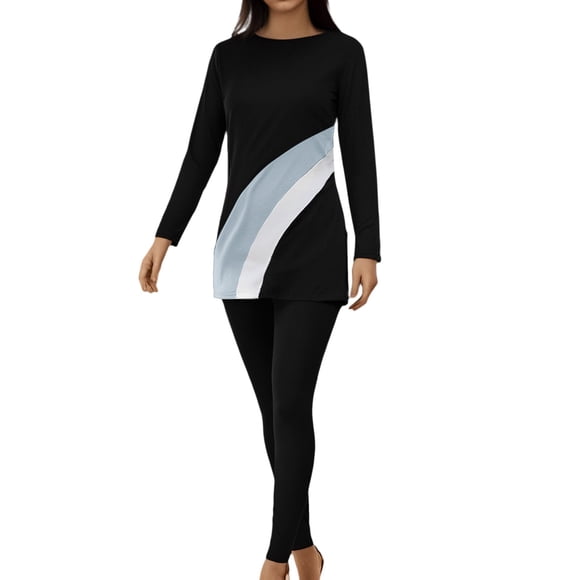 Muslim Women Oversized Swimsuit Conservative Swimsuit Long Sleeve Trousers Swim Cap Three Piece Swimsuit Muslim Swimwears Xl