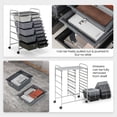 thumbnail image 4 of Gymax 15 Drawer Rolling Storage Cart Opaque Multicolor Drawers Home Organizer Mixed Black, 4 of 10