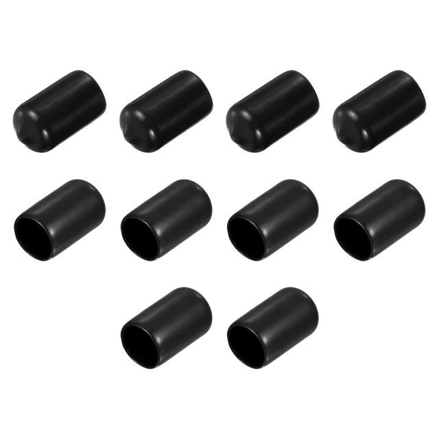 Uxcell Protecteurs de Filetage, 1/2 Pouces(12.5 mm) Embout de Couverture Noir 10 Pcs