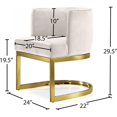 thumbnail image 5 of Meridian Furniture Gianna Cream Velvet Dining Chair, 5 of 5