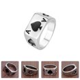 thumbnail image 2 of MasteelfCA 1pc Fashion Titanium Steel Ring Exquisite Finger Jewelry for Man (Steel Color), 2 of 8