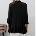 thumbnail image 2 of Cardigan à Manches 3/4 pour Femmes Cardigan à Manches 3/4 pour Femmes Mode Décontractée Confortable Cardigan Uni Haut Blouse, 2 of 9