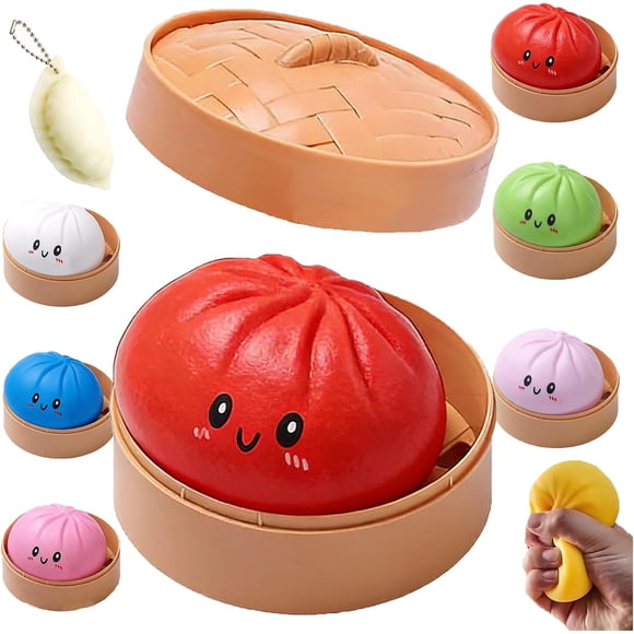 Jienlioq Squishy Mystery Dumpling Squishyss Giantss Dumpling Mystery Box Squishyss Dumplinges Playing Jumbos Dumpling Stress Ball Soft Squeezes Decompression Dough