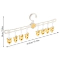 thumbnail image 3 of TIELUTT Functional Windproof Sock Clip Clothesline with 10 Clips Portable Folding Sock Rack Underwear Clothesline Rack Balcony Travel Vise Clamp Clamp Set Plate Joiner Strap Clips Woodworking Vice Gr, 3 of 7